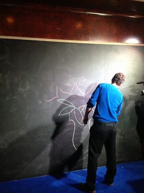 Blackboard, Wall, Chalk, Majorelle blue, Electric blue, Space, Artist, Snapshot, Back, Class, 