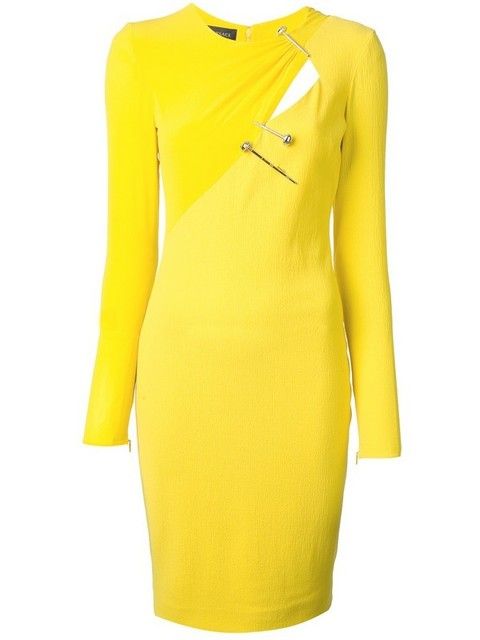 Yellow, Sleeve, Dress, Pattern, One-piece garment, Formal wear, Fashion, Day dress, Fashion design, Pattern, 