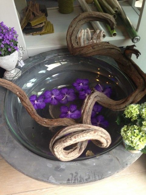Purple, Flowerpot, Lavender, Violet, Interior design, Houseplant, Natural material, Serpent, Snake, Pottery, 