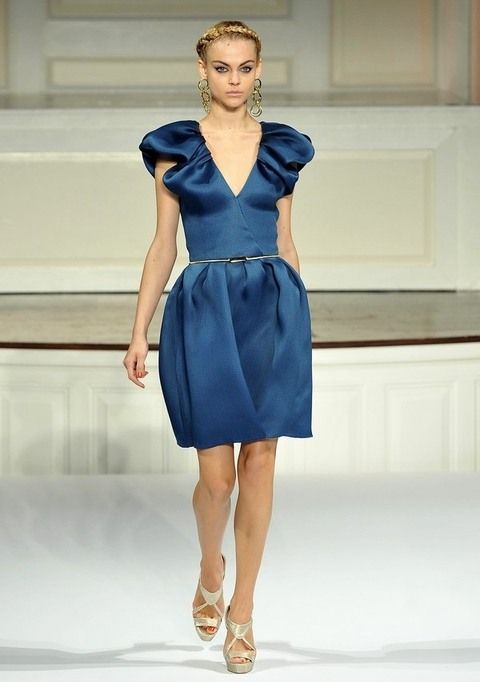 Clothing, Blue, Sleeve, Shoulder, Human leg, Joint, Dress, Style, Formal wear, One-piece garment, 