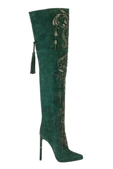 Boot, Knee-high boot, Teal, Riding boot, Costume accessory, Musical instrument accessory, Turquoise, Leather, Rain boot, High heels, 