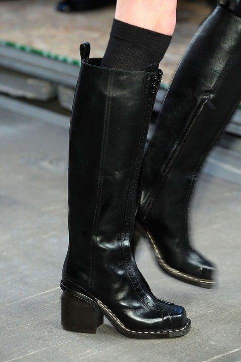 Boot, Leather, Fashion, Black, Riding boot, Knee-high boot, Motorcycle boot, Synthetic rubber, 