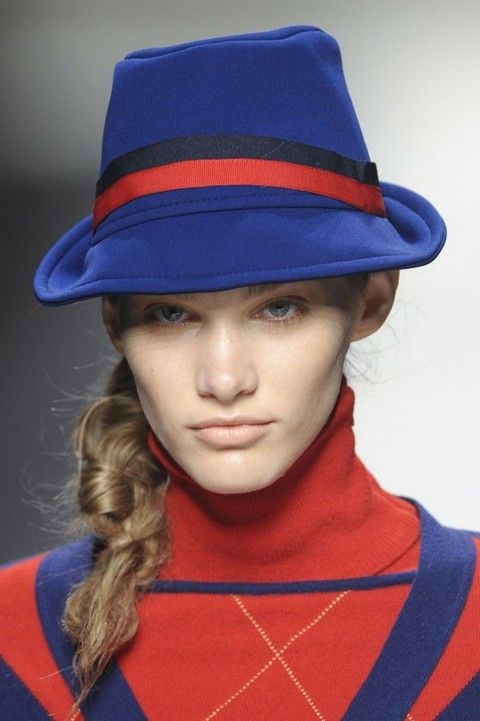 Clothing, Blue, Lip, Hat, Chin, Red, Electric blue, Style, Fashion accessory, Headgear, 