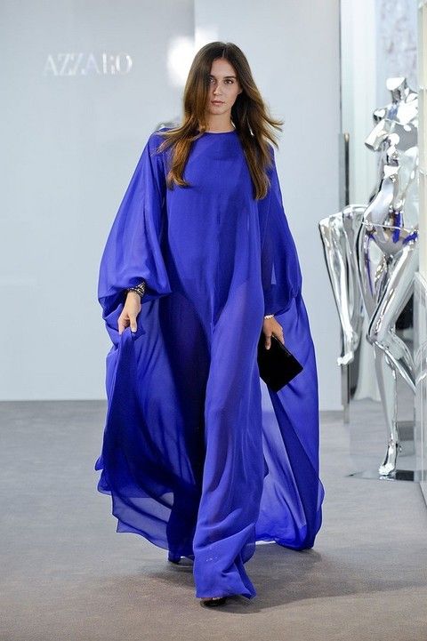 Blue, Style, Fashion show, Electric blue, Fashion, Costume design, Dress, Cobalt blue, One-piece garment, Fashion model, 