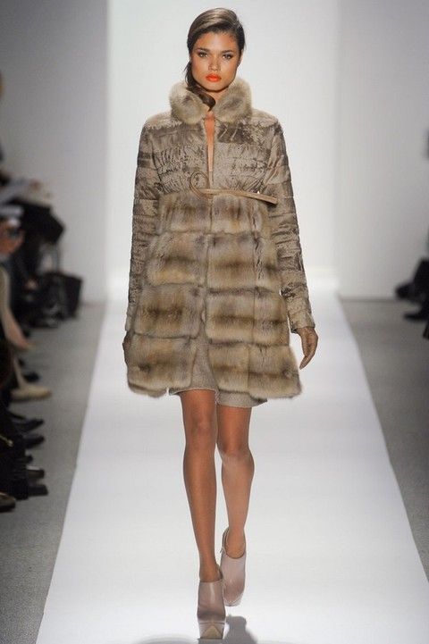 Clothing, Brown, Fashion show, Shoulder, Runway, Human leg, Textile, Joint, Outerwear, Style, 