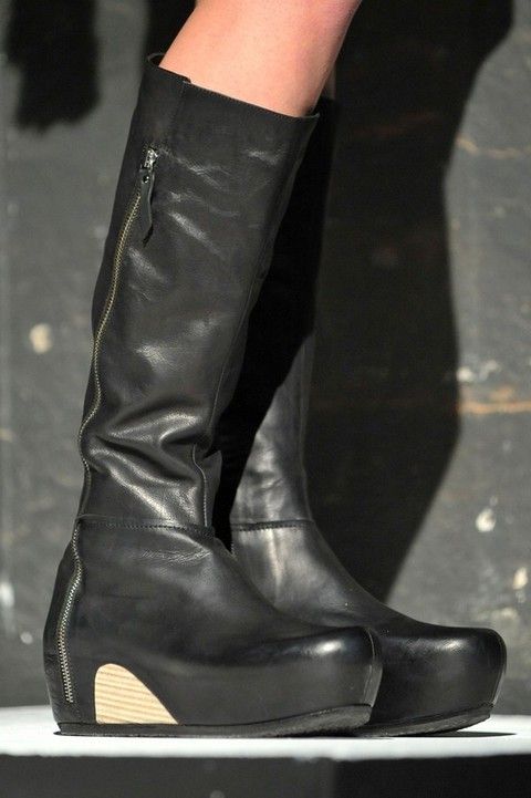 Boot, Leather, Fashion, Black, Knee-high boot, 