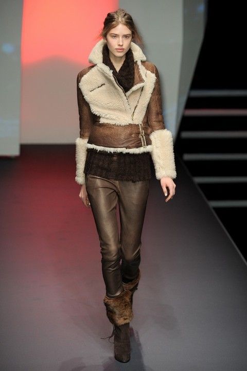 Clothing, Brown, Human body, Textile, Joint, Fashion show, Outerwear, Style, Jacket, Fashion model, 