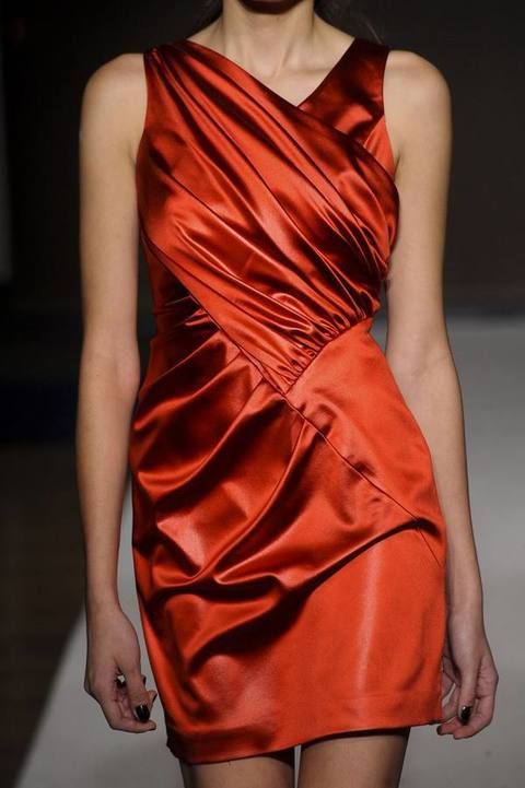 Clothing, Dress, Shoulder, Red, Human leg, Joint, One-piece garment, Orange, Fashion model, Formal wear, 