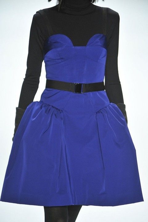 Clothing, Blue, Sleeve, Shoulder, Dress, Textile, Standing, Formal wear, Electric blue, One-piece garment, 