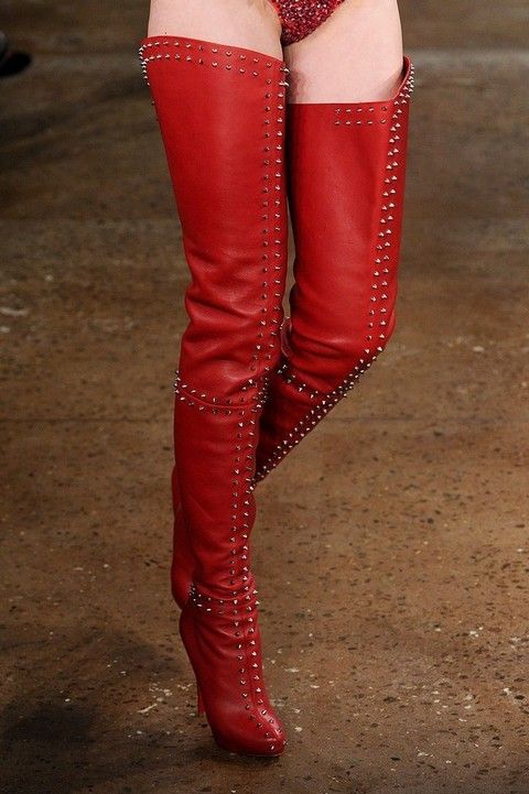 Human leg, Red, Carmine, Thigh, Leather, Maroon, Boot, Knee-high boot, Latex, 
