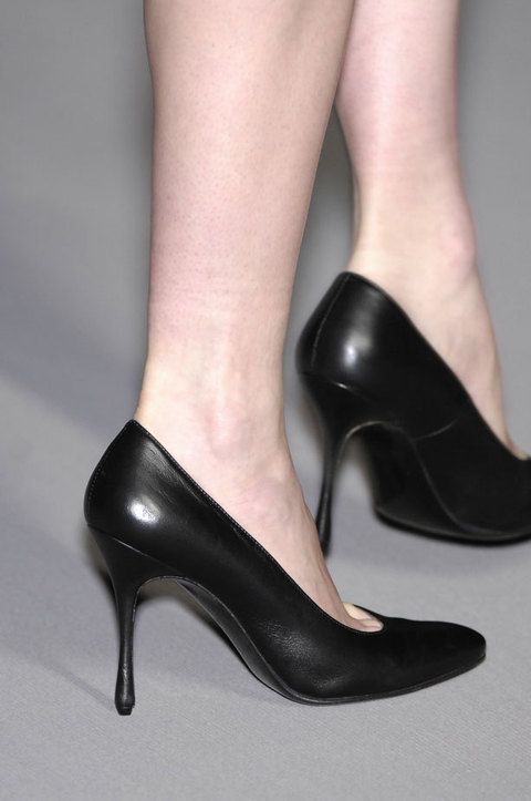 Footwear, High heels, Fashion, Black, Leather, Material property, Close-up, Foot, Basic pump, Silver, 