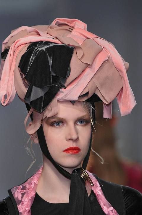 Nose, Mouth, Pink, Headgear, Costume accessory, Fashion, Costume, Costume design, Fashion design, Makeover, 