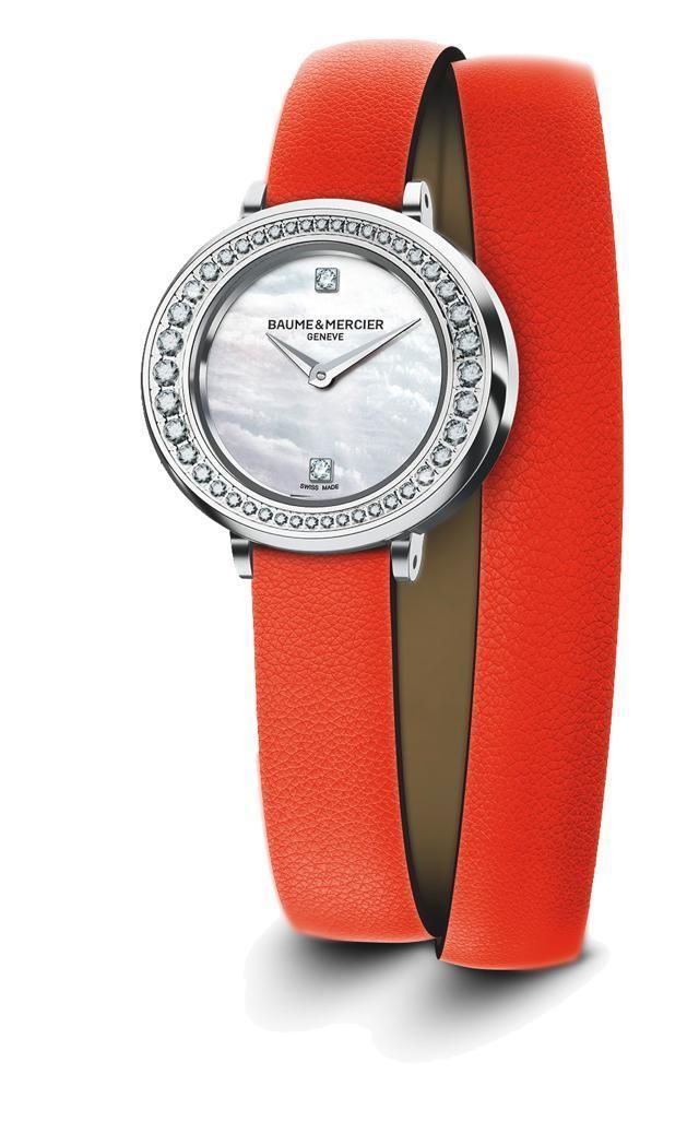 Product, Red, Watch, Watch accessory, Orange, Font, Analog watch, Strap, Carmine, Everyday carry, 