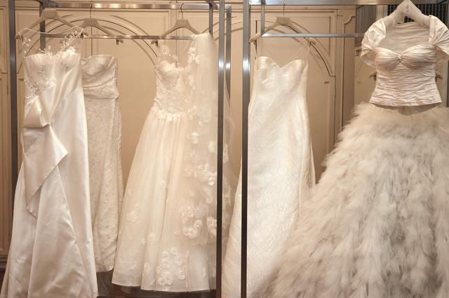 Clothing, Dress, Textile, White, One-piece garment, Bridal clothing, Wedding dress, Clothes hanger, Pattern, Fashion, 