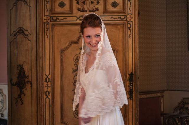 Sleeve, Textile, Bridal clothing, Bride, Wedding dress, Dress, Gown, Embellishment, Veil, Bridal veil, 