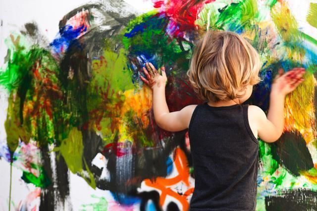 Colorfulness, Paint, Art, Magenta, Toddler, Art paint, Painting, Visual arts, Creative arts, Natural material, 