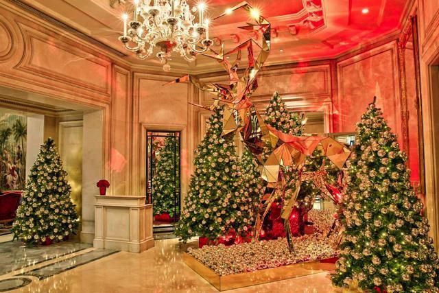 Lighting, Interior design, Christmas decoration, Event, Room, Property, Red, Decoration, Christmas tree, Christmas ornament, 