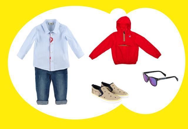 Goggles, Yellow, Collar, Sleeve, Jacket, Eye glass accessory, Sunglasses, Pocket, Illustration, Walking shoe, 