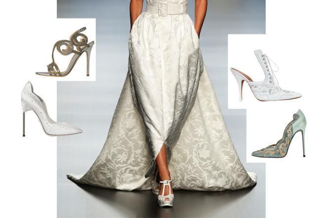 Style, Dress, Fashion, Gown, One-piece garment, Bridal accessory, Silver, Sandal, Fashion design, Haute couture, 