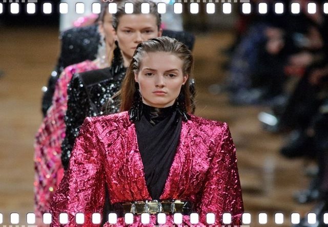 People, Pink, Magenta, Fashion, Makeover, Fashion design, Audience, Hair accessory, Sweater, Song, 