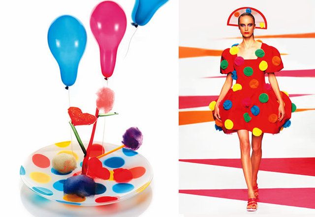 Blue, Balloon, Red, Dress, Style, Magenta, Party supply, Colorfulness, Electric blue, One-piece garment, 