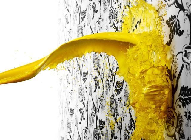 Liquid, Fluid, Yellow, Colorfulness, Ingredient, Oil, Art paint, Paint, Kitchen utensil, Lubricant, 