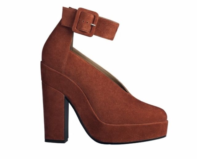 Brown, Tan, Liver, Maroon, Beige, Leather, Fawn, High heels, Court shoe, Strap, 