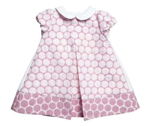 Clothing, Product, Sleeve, Collar, Pattern, Textile, White, Pink, Dress, Baby & toddler clothing, 