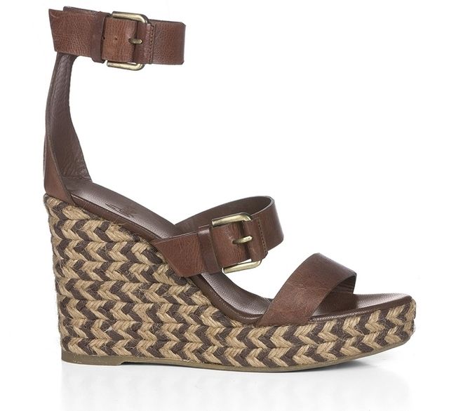Product, Brown, Style, Sandal, Tan, Fashion, Strap, Leather, Wedge, High heels, 