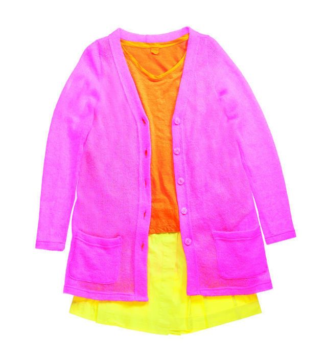 Product, Yellow, Sleeve, Collar, Textile, Magenta, Purple, Pink, Violet, Pattern, 