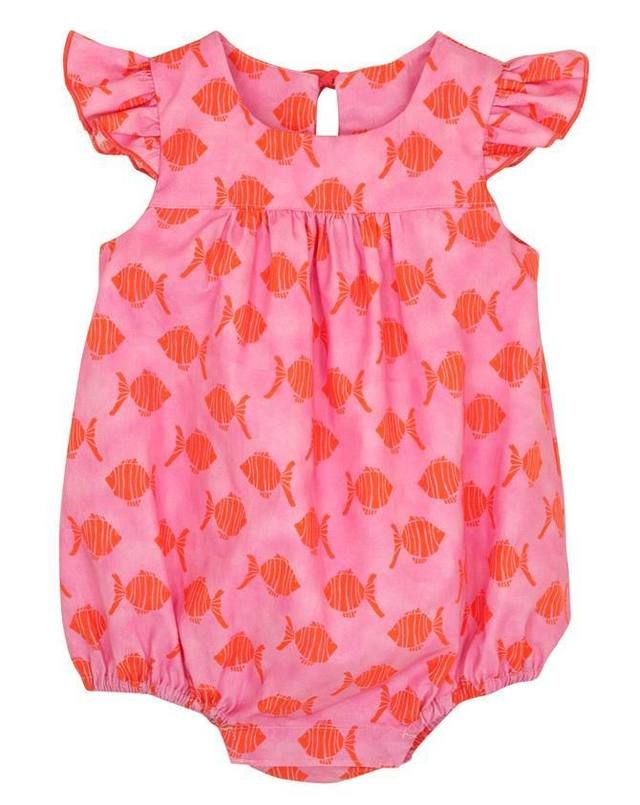 Clothing, Product, Textile, Red, Pattern, Orange, Pink, Collar, Baby & toddler clothing, Dress, 