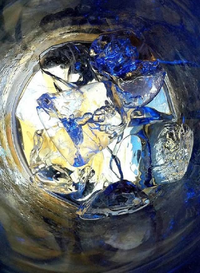 Blue, Glass, Barware, Electric blue, Cobalt blue, Painting, Still life photography, 