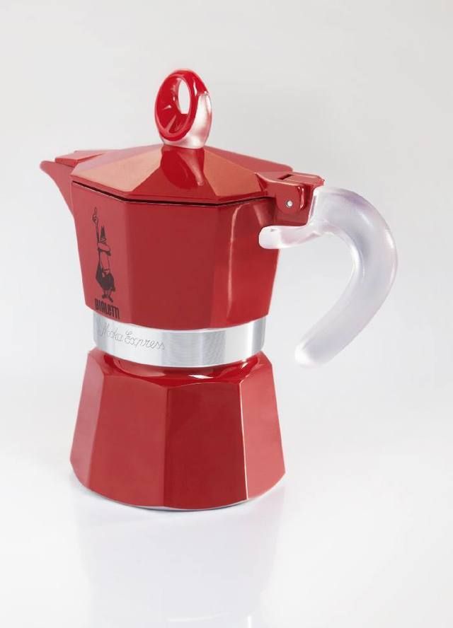 Red, Carmine, Moka pot, Kitchen appliance, Small appliance, Home appliance, Lid, Coquelicot, Peach, Cylinder, 