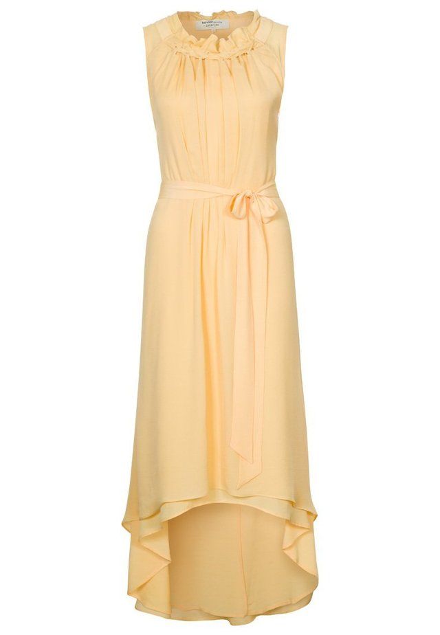 Brown, Dress, Yellow, Sleeve, Textile, One-piece garment, Formal wear, Day dress, Peach, Khaki, 