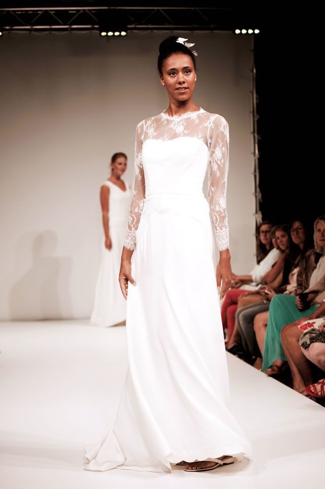 Clothing, Event, Fashion show, Shoulder, Dress, Runway, Fashion model, Formal wear, Style, Gown, 