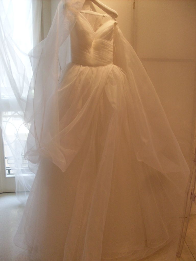 Brown, Dress, Textile, Bridal clothing, Gown, Formal wear, One-piece garment, Wedding dress, Pattern, Embellishment, 