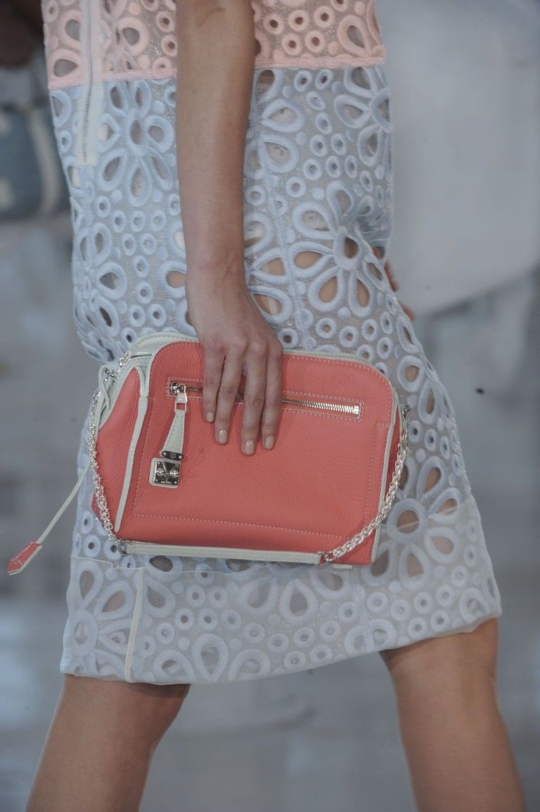 Clothing, Bag, Pattern, Red, Joint, Style, Fashion accessory, Fashion, Peach, Waist, 