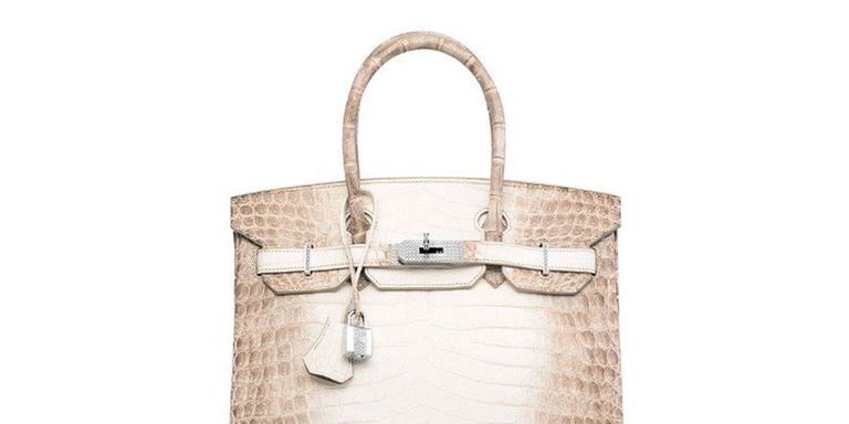 borsa birkin coccodrillo albino