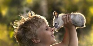 Skin, Happy, People in nature, Facial expression, Squirrel, Adaptation, Rodent, Snout, Fawn, Grey squirrel, 