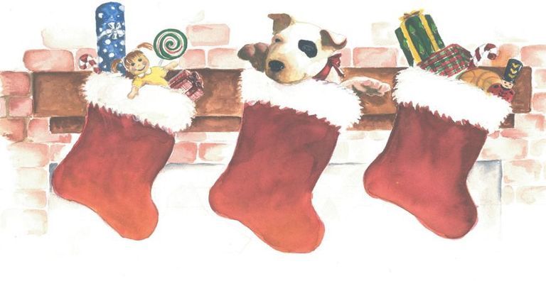 Red, Carmine, Maroon, Christmas stocking, Illustration, Christmas, Drawing, Toy, Paint, Painting, 