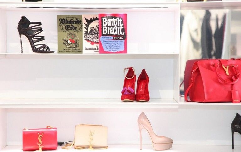 Red, Carmine, Fashion, Bag, Brand, High heels, Fashion design, Coquelicot, Display case, Leather, 