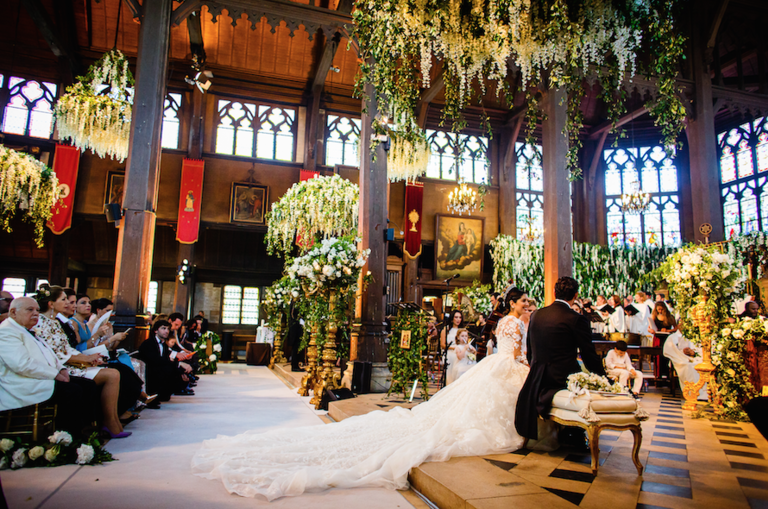 Lighting, Dress, Bridal clothing, Marriage, Aisle, Ceremony, Wedding dress, Floristry, Tradition, Bride, 