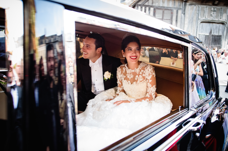 Transport, Photograph, Bridal clothing, Happy, Bride, Suit, Wedding dress, Marriage, Ceremony, Black hair, 
