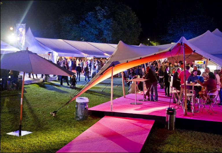 Tent, Public space, Pink, Night, Magenta, Purple, Canopy, Violet, Shade, Pole, 