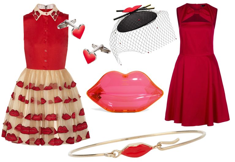 Sleeve, Red, Pattern, Pink, Dress, Magenta, One-piece garment, Carmine, Fashion, Day dress, 