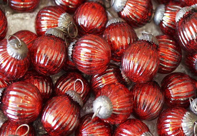 Red, Ball, Christmas ornament, Maroon, Carmine, Sphere, Close-up, Holiday ornament, Coquelicot, Natural material, 