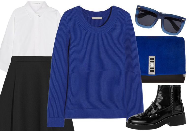 Blue, Product, Sleeve, Textile, White, Electric blue, Boot, Sunglasses, Fashion, Black, 
