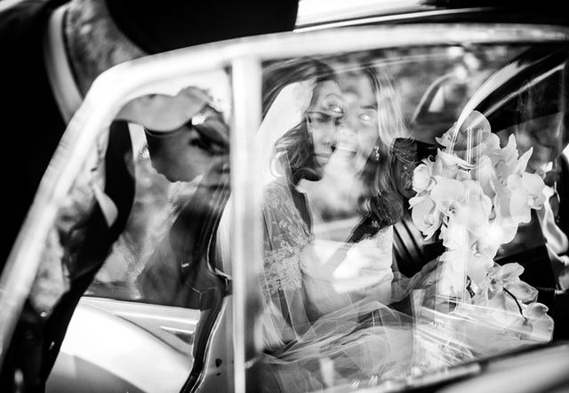 Vehicle door, Bridal veil, Veil, Car seat, Transparent material, Ceremony, 