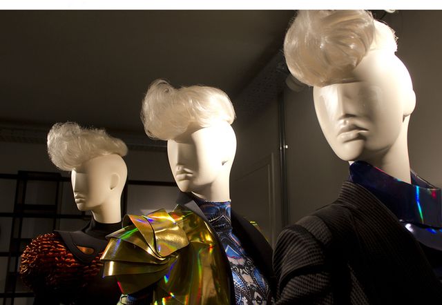 Mannequin, Neck, Blond, Sculpture, Wig, Fashion design, Artificial hair integrations, Collection, 