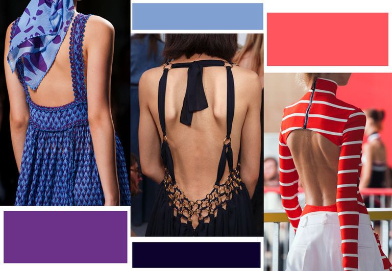 Shoulder, Pattern, Red, Style, Dress, Back, Fashion, Neck, Electric blue, Cobalt blue, 